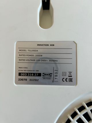 Placa de inducción Tillreda IKEA