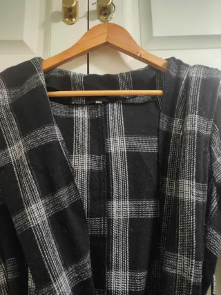 SHEIN - Abrigo largo a cuadros