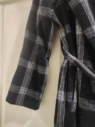 SHEIN - Abrigo largo a cuadros