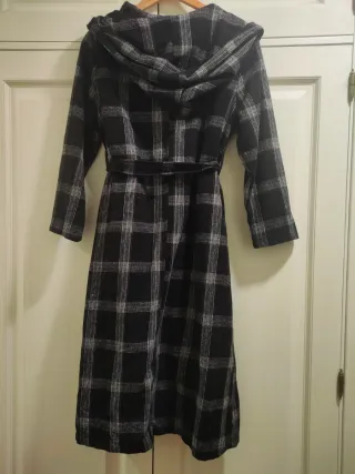 SHEIN - Abrigo largo a cuadros