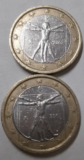 13 Monedas de coleccion Vitruvio 1 Euro