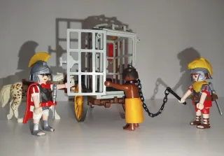 Playmobil Carro Jaula con esclavo y Romanos
