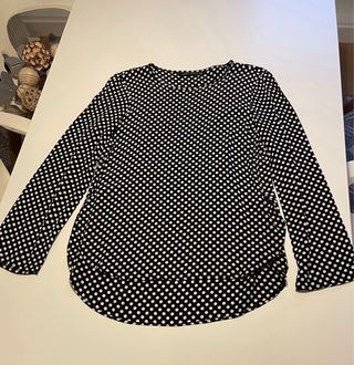 Conjunto Zara Top Lunares y Pantalón Negro