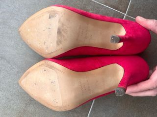 Zapatos de tacón fucsia talla 37 Zara