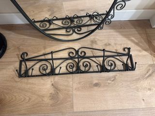 Espejo ovalado forja negro con colgador 1,50x55