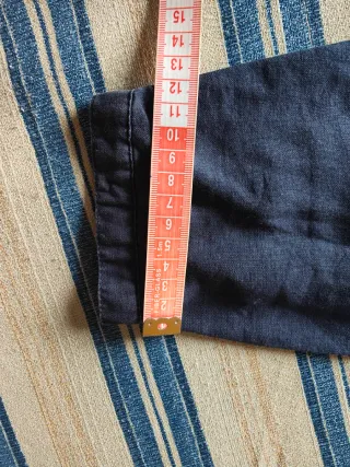 Camisa Mango Lino Azul Talla M