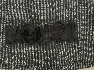 Falda Vintage Negra y Plata T46. Nueva.