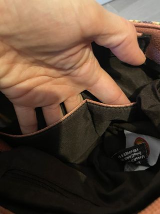 Bolso rosa vintage cadena estampado floral