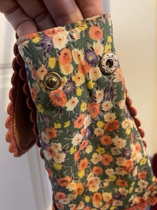 Bolso rosa vintage cadena estampado floral