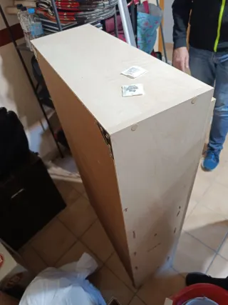 Mueble auxiliar madera beige (2 puertas)