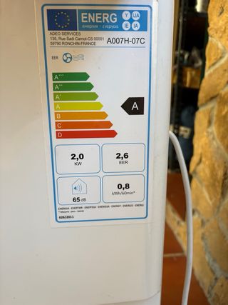 Aire Acondicionado Portátil Blanco