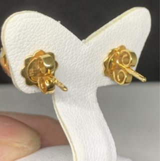 Pendientes Corazón Oro Zafiro Padparadscha