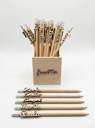 Lápices personalizados madera nombres