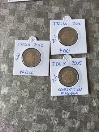 13 Monedas Conmemorativas Italia Sin Circular