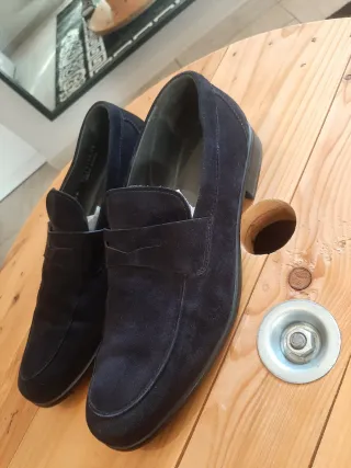 Mocassini Moreschi Graz Suede blu notte