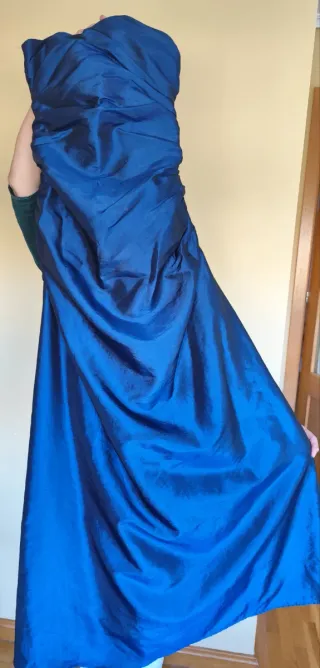 Vestido fiesta palabra de honor azul