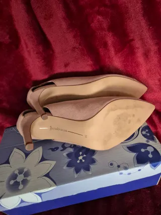 Zapatos tacón ante Stradivarius rosa talla 38