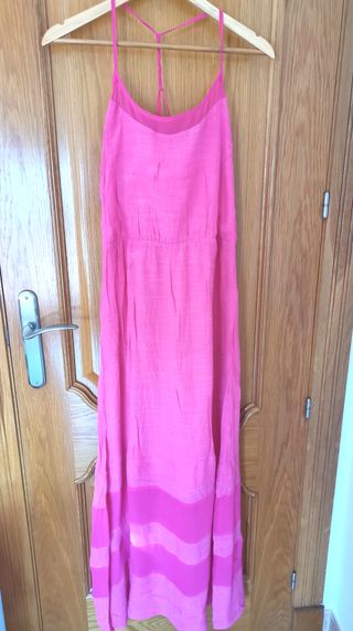 Lote 2 vestidos verano blanco encaje y rosa