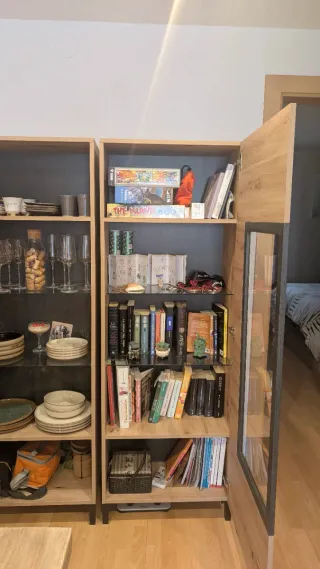 Vitrina Comedor Madera y Cristal