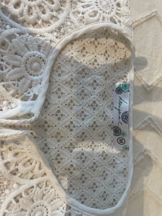 Blusa Desigual Blanca Encaje