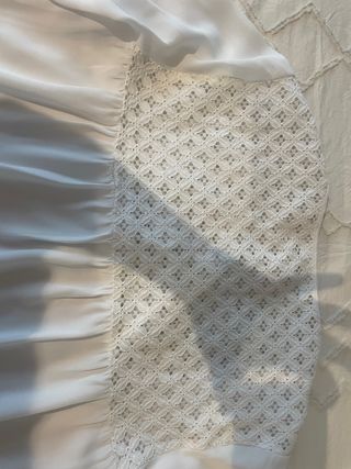 Blusa Desigual Blanca Encaje