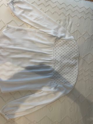 Blusa Desigual Blanca Encaje