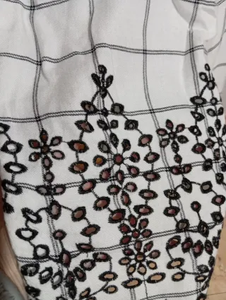 Camisa Sfera cuadros bordada Talla S