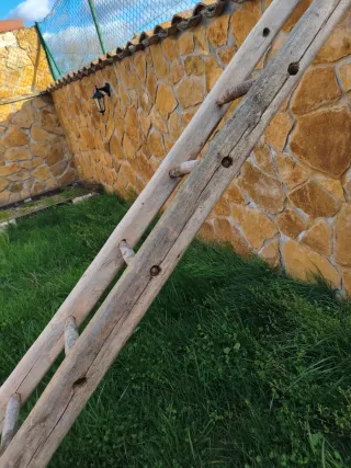 Escalera de madera antigua, 3,5 metros