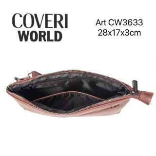 Pochette uomo Coveri world marrone/nera