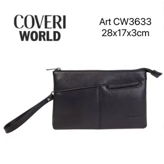 Pochette uomo Coveri world marrone/nera