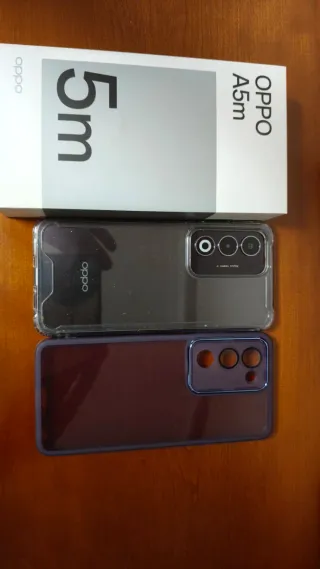 OPPO A5m Negro/Morado  funda y cable 8+8Gb 256Gb