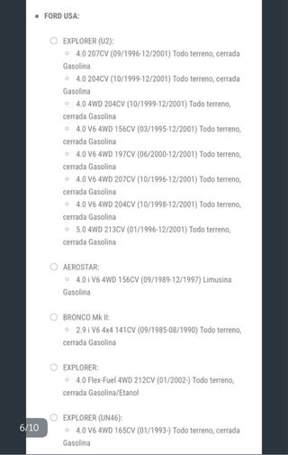 Filtro aceite Ford Volvo Toyota Lancia Ferrari