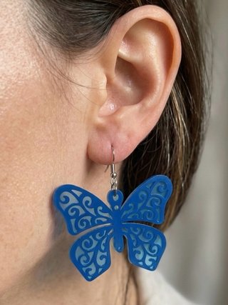 Orecchini Farfalla Blu Cobalto Bohochic