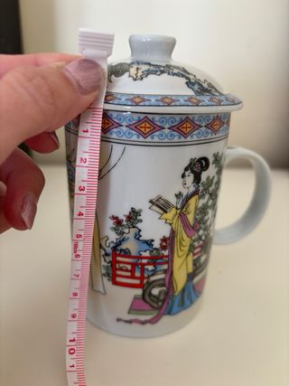 Tazza Tisaniera Cinese con Coperchio in Porcellana
