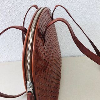 Bolso vintage tejido Kuhn Fune marrón