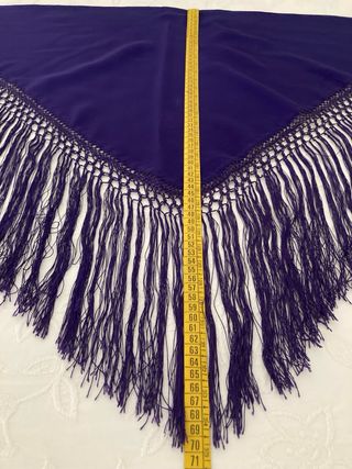 Mantoncillo Flamenca Viola con Fiore Firma Lina