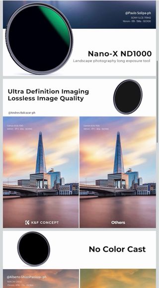 Filtro K&F Concept ND1000 67mm Nano-X