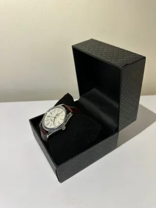 Reloj Automático Pulsera Plata Negro