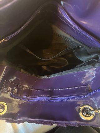 Borsa scamosciata viola