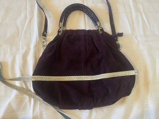 Borsa scamosciata viola