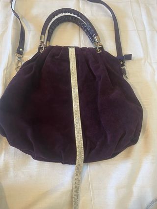 Borsa scamosciata viola