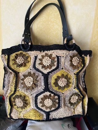 Borsa Jamin Puech paglia con dustbag.