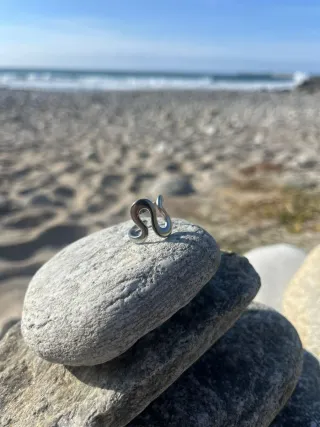 Anillo serpiente ajustable plata