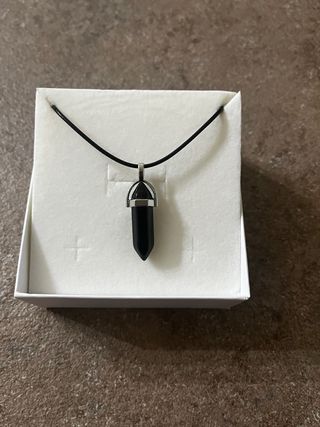 Set gioielli uomo: collana e anello nero