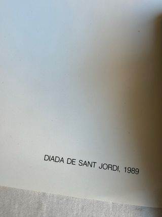 Cartel Diada Sant Jordi 1989