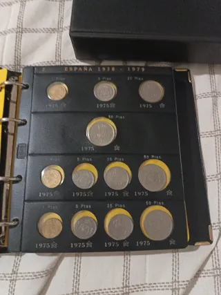 Álbum de monedas Juan Carlos 1977 a 1993  completo