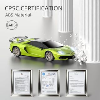 Lamborghini - Coche RC con licencia oficial, escala 1:24, coche eléctrico de juguete deportivo de carreras de pasatiempos, modelo Lamborghini para niños y niñas, regalos de cumpleaños, verde