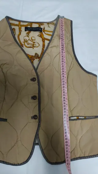 Chaleco Zara Beige Talla L