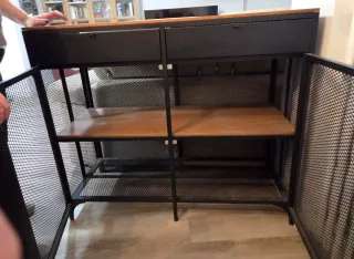 Credenza FJÄLLBO IKEA Nero/Legno