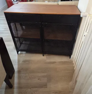 Credenza FJÄLLBO IKEA Nero/Legno